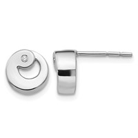 White Ice Sterling Silver Rhodium-plated Diamond Post Earrings view 1