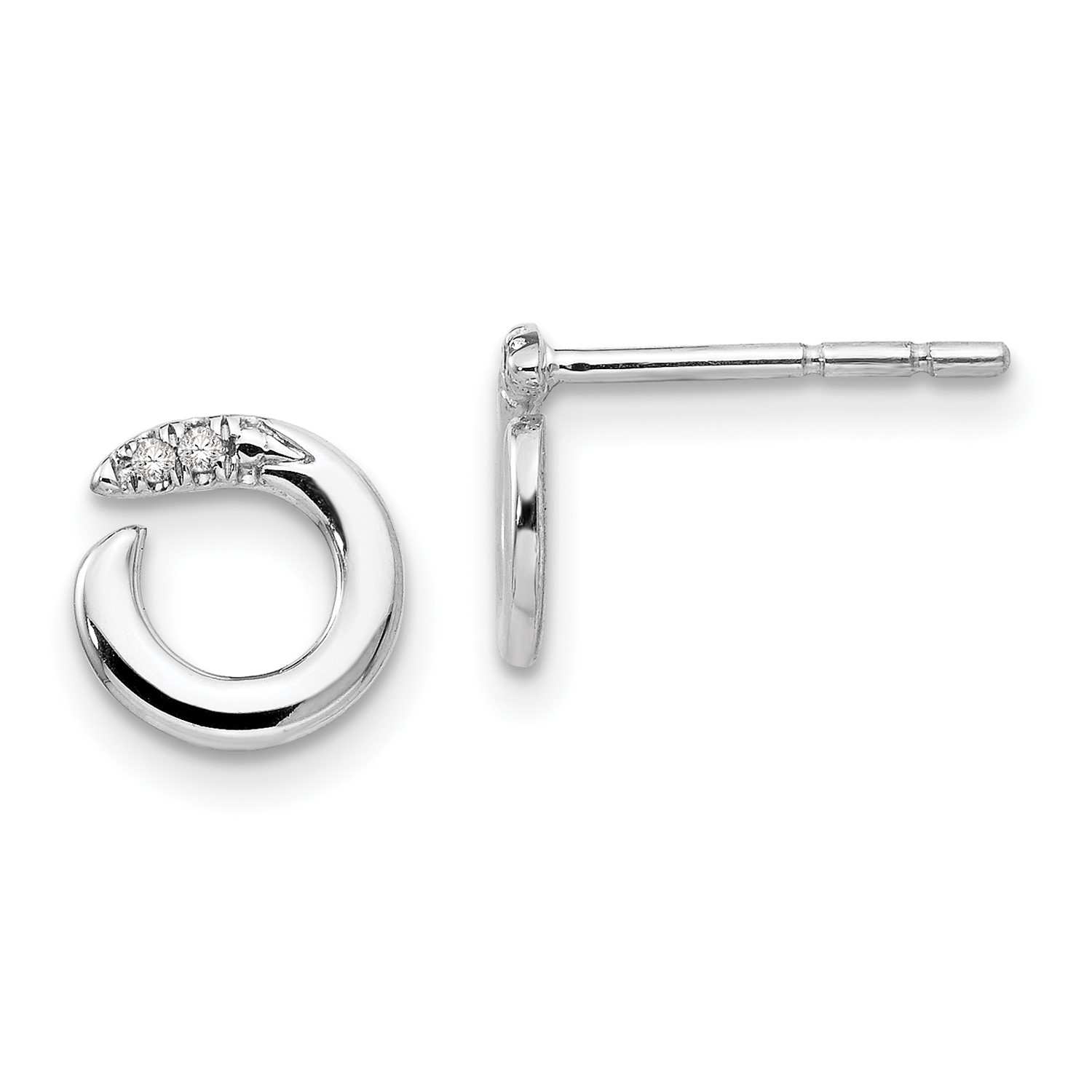 Sterling Silver White Ice 02ct Diamond Earrings 10mm X Ebay Image Is Loading Sterling Silver White Ice 02ct Diamond Earrings 10mm