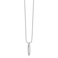White Ice Sterling Silver Rhodium-plated Diamond Necklace with 2 Inch Extender, 18" view 2