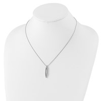 White Ice Sterling Silver Rhodium-plated Diamond Necklace with 2 Inch Extender, 18" view 4