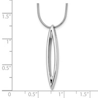 White Ice Sterling Silver Rhodium-plated Diamond Necklace with 2 Inch Extender, 18" view 3