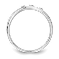 White Ice Sterling Silver Rhodium-plated Diamond Ring view 2