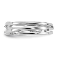 White Ice Sterling Silver Rhodium-plated Diamond Ring view 3