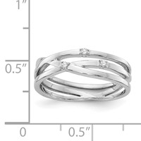 White Ice Sterling Silver Rhodium-plated Diamond Ring view 4