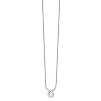White Ice Sterling Silver Rhodium-plated Diamond Teardrop Necklace with 2 Inch Extender, 18" view 2