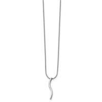 White Ice Sterling Silver Rhodium-plated Diamond Necklace with 2 Inch Extender, 18" view 2