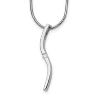 White Ice Sterling Silver Rhodium-plated Diamond Necklace with 2 Inch Extender, 18" view 1