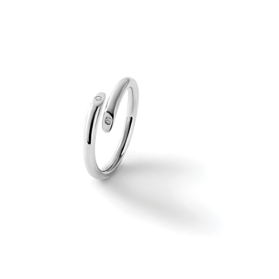 White Ice Sterling Silver Rhodium-plated Diamond Ring