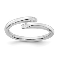 White Ice Sterling Silver Rhodium-plated Diamond Ring view 1