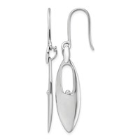 White Ice Sterling Silver Rhodium-plated Diamond Shepherd Hook Dangle Earrings view 1