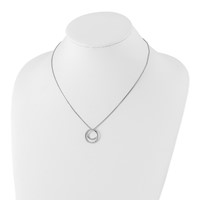 White Ice Sterling Silver Rhodium-plated Diamond Necklace with 2 Inch Extender, 18" view 4
