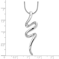 White Ice Sterling Silver Rhodium-plated Diamond Necklace with 2 Inch Extender, 18" view 3