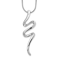 White Ice Sterling Silver Rhodium-plated Diamond Necklace with 2 Inch Extender, 18" view 1