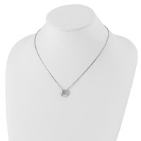 White Ice Sterling Silver Rhodium-plated Diamond Necklace with 2 Inch Extender, 18" view 4