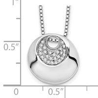 White Ice Sterling Silver Rhodium-plated Diamond Necklace with 2 Inch Extender, 18" view 3