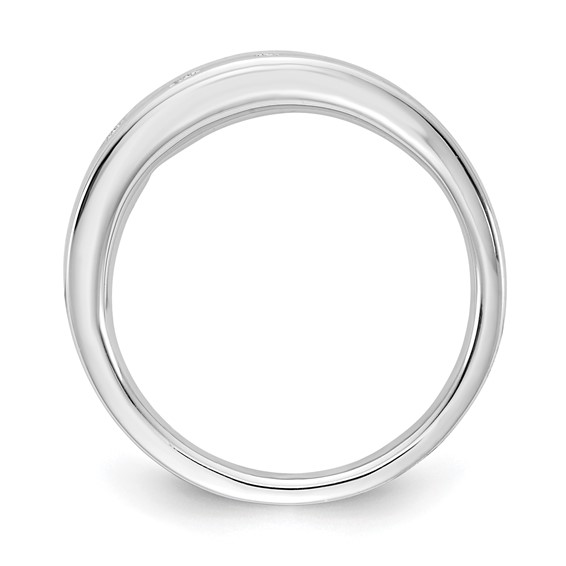 White Ice Sterling Silver Rhodium-plated Diamond Ring