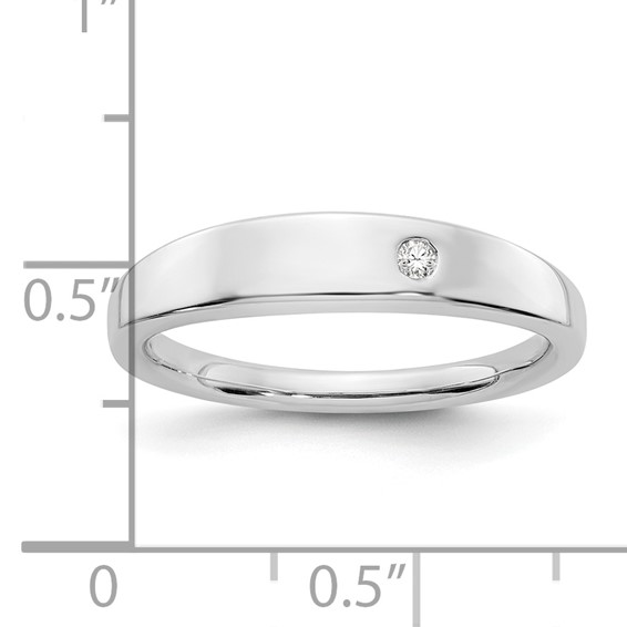 White Ice Sterling Silver Rhodium-plated Diamond Ring