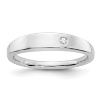 White Ice Sterling Silver Rhodium-plated Diamond Ring view 1