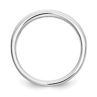 White Ice Sterling Silver Rhodium-plated Chanel-set Diamond Ring view 2