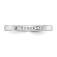 White Ice Sterling Silver Rhodium-plated Chanel-set Diamond Ring view 5