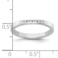 White Ice Sterling Silver Rhodium-plated Chanel-set Diamond Ring view 3