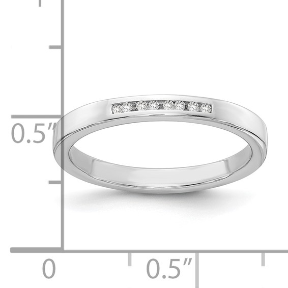 White Ice Sterling Silver Rhodium-plated Chanel-set Diamond Ring