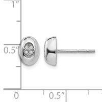 White Ice Sterling Silver Rhodium-plated Diamond Post Earrings view 4