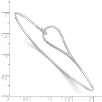 White Ice Sterling Silver Rhodium-plated Diamond Bangle view 2