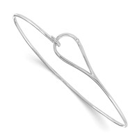 White Ice Sterling Silver Rhodium-plated Diamond Bangle view 1