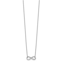 White Ice Sterling Silver Rhodium-plated Diamond Infinity Necklace, 18" view 2