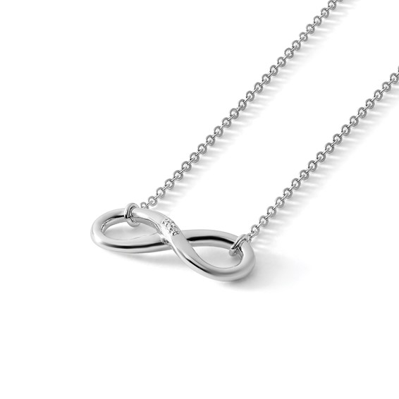 White Ice Sterling Silver Rhodium-plated 18 Inch Diamond Infinity Necklace