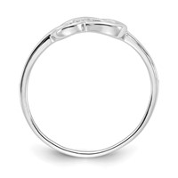 White Ice Sterling Silver Rhodium-plated Diamond Infinity Ring view 2