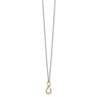 White Ice Sterling Silver Rhodium-plated Gold-tone Diamond Necklace with 2 Inch Extender, 18" view 2