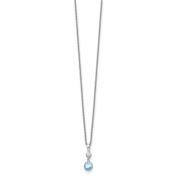White Ice Diamond and Gemstone Circle Necklace
