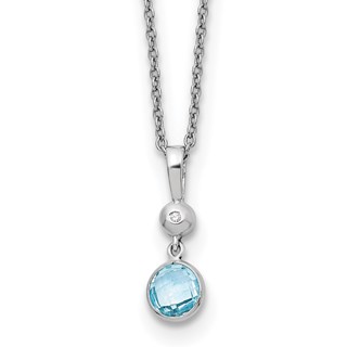 White Ice Diamond and Gemstone Circle Necklace