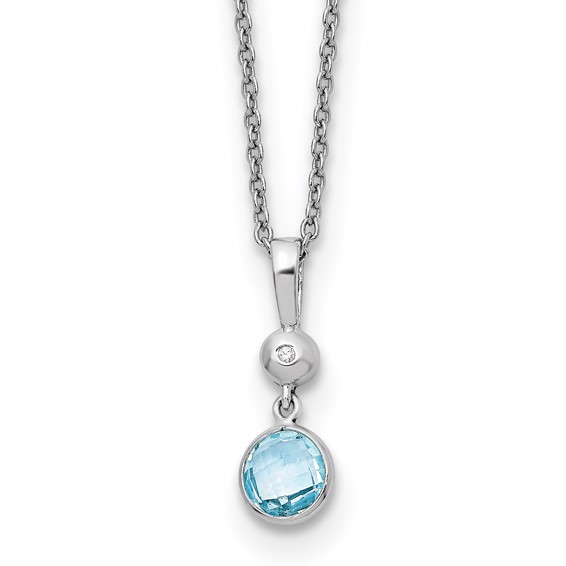 White Ice Diamond and Gemstone Circle Necklace