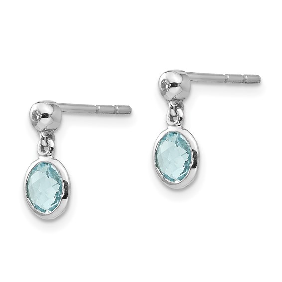 White Ice Diamond & Gemstone Post Earrings