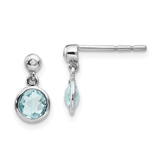 White Ice Diamond & Gemstone Post Earrings