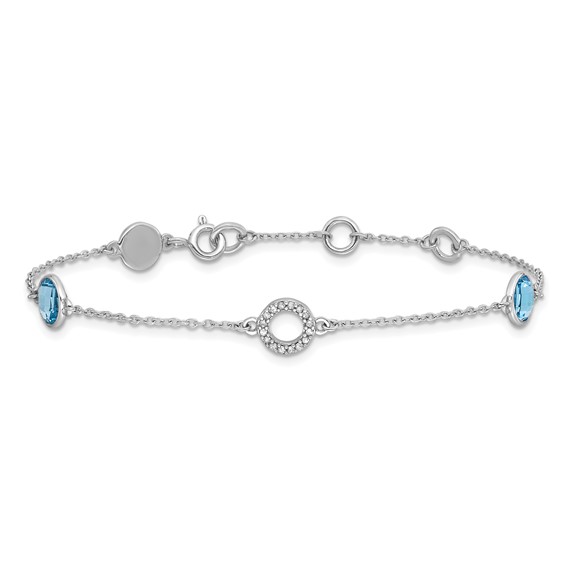 White Ice Diamond & Gemstone Bracelets