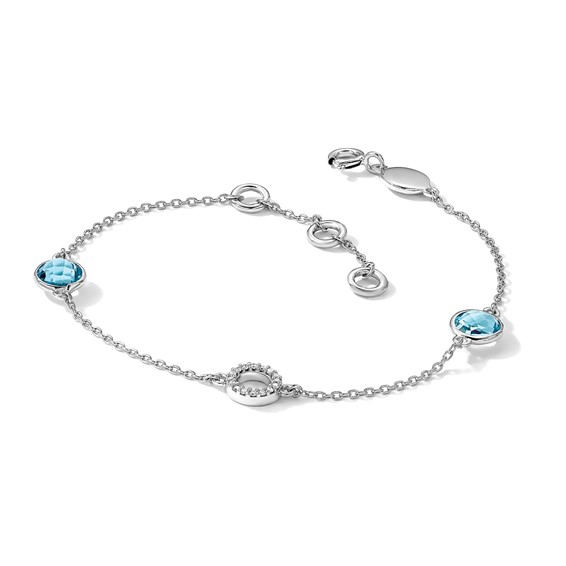 White Ice Diamond & Gemstone Bracelets