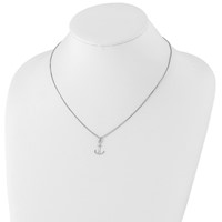 White Ice Sterling Silver Rhodium-plated Diamond Necklace with 2 Inch Extender, 18" view 4