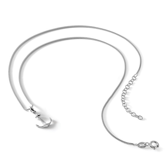 White Ice Sterling Silver Rhodium-plated 18 Inch Diamond Necklace with 2 Inch Extender