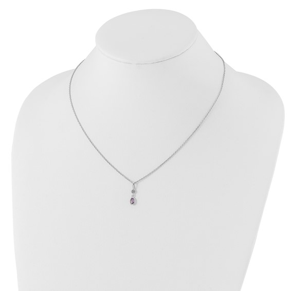White Ice Diamond and Gemstone Oval Necklace
