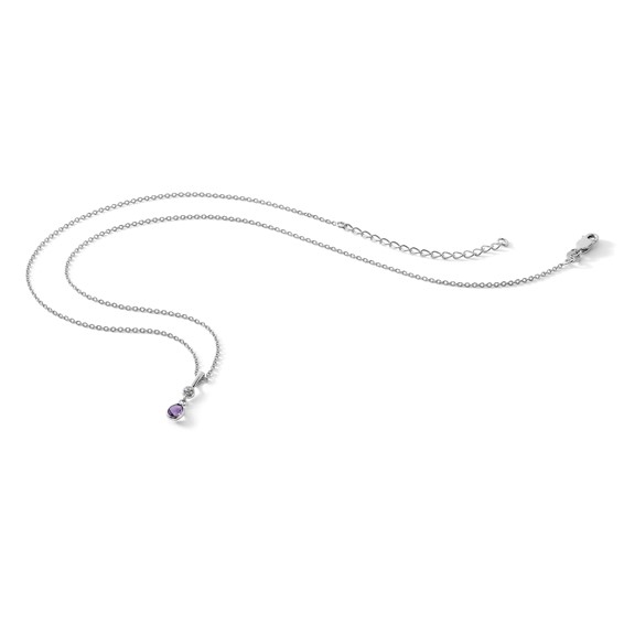 White Ice Diamond and Gemstone Oval Necklace