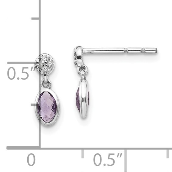 White Ice Diamond & Gemstone Post Earrings