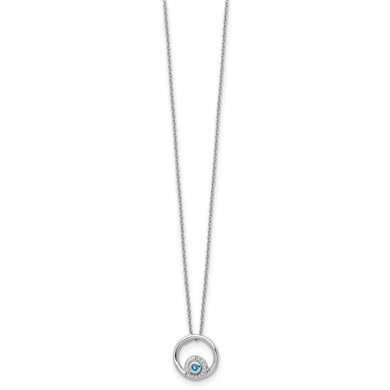 White Ice Diamond and Gemstone Circle Necklace