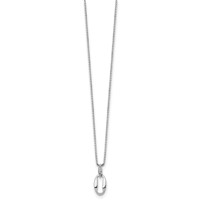 White Ice Sterling Silver Rhodium-plated Diamond Necklace with 2 Inch Extender, 18" view 2