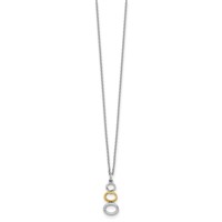 White Ice Sterling Silver Rhodium-plated Gold-tone Diamond Necklace with 2 Inch Extender, 18" view 2
