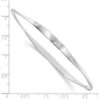 White Ice Sterling Silver Rhodium-plated Diamond Bangle view 2