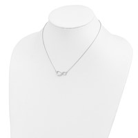 White Ice Sterling Silver Rhodium-plated Diamond Infinity Symbol Necklace, 16" view 4